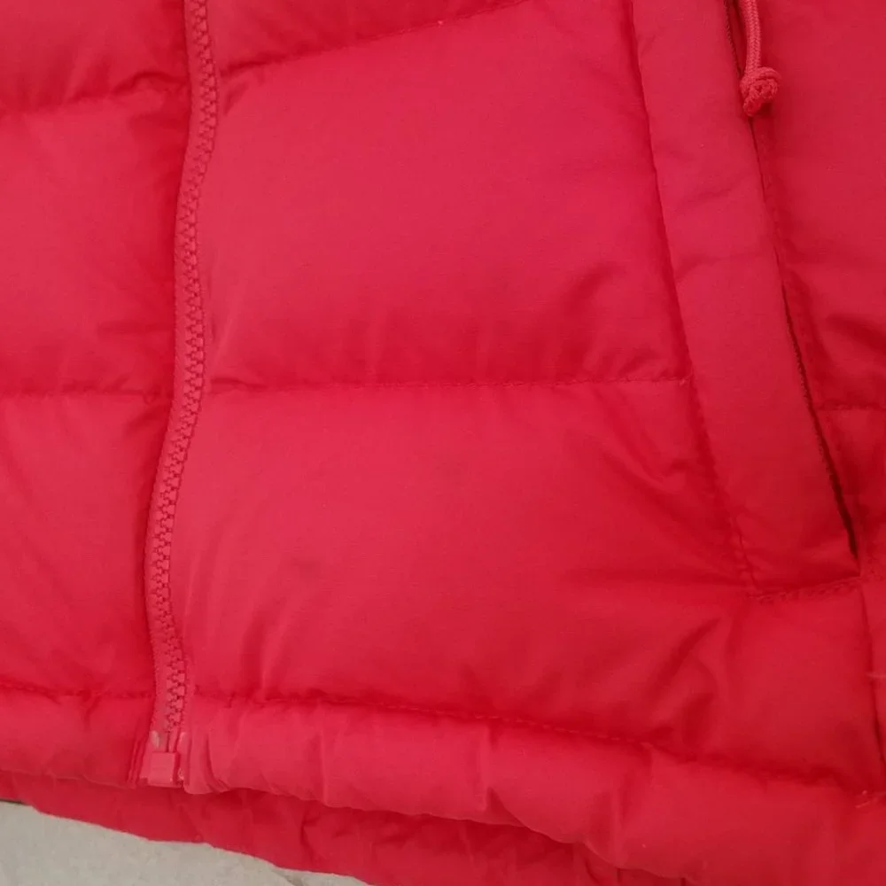North Face Womens Small Red 700 Goose Down Nuptse Puffer Jacket Winter Ski Coat - Picture 8 of 10